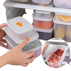 주방 BPA 프리 전자 레인지 쌓을 수있는 크리퍼 밀폐 상자 플라스틱 식사 준비 식품 보관 용기 뚜껑이있는 냉장고 정리함 - Product Image 1