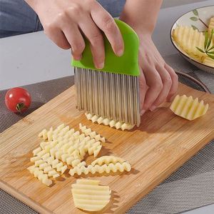 Utensilios de Cocina, Cuchillo para Patatas de Acero Inoxidable, Cortador Manual de Patatas y Cebollas, Cortador de Patatas Onduladas, Picador, Herramienta para Hacer Papas Fritas - Product Image 3