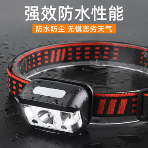 De Nuan Headlamp 2000mAh Rechargeable Led Waterproof Adjustable Headband Motion Sensor Outdoor Camping Hiking - Product Image 3