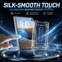 Protection d'écran en verre trempé 9H 2.5D avec applicateur facile pour iPhone DUO