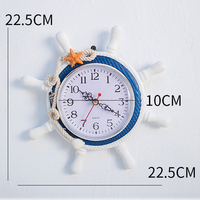 Hot Sale Resin Nautical Clock Strand rad Wanduhr Dekoration Maritime Uhr für Home Decoration