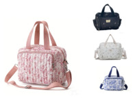 Sac de poussette tendance en coton brodé motif ours, haute qualité, durable, ultra-léger, grande capacité, pour maman
