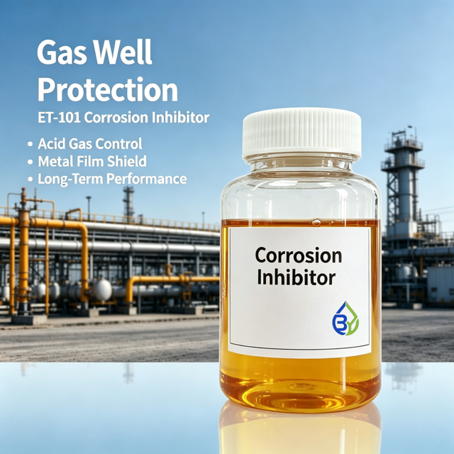 High Efficiency Eco-friendly BOYANG Oilfield Corrosion Inhibitor 8 pH 0.9-1.1 Density Long-Term Protection for H2S Gas Wells