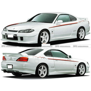 Jupes latérales en fibre de verre style NSM pour Nissan S15 Silvia Spec R, construction légère en FRP - Product Image 2