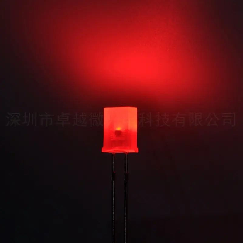חרוז אור LED מחובר 2*5*7 מרובע אדום אדום בהיר במיוחד רגל קצרה LED LED 257 אור אדום