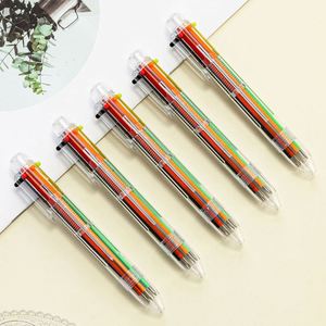 6-Color Retractable Ballpoint Pen for Students - Multi-Functional Writing Tool for <b>Journaling</b> & Note-Taking - Product Image 2