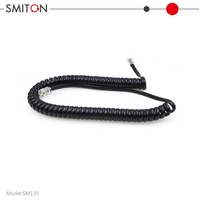 Cordon téléphonique spiralé RJ9, câble téléphonique modulaire 4P4C, cordon hélicoïdal pour combiné téléphonique, câble en spirale