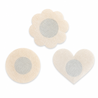 Couvre-mamelons jetables en forme de pétale de fleur, en tissu non tissé respirant, autocollants, pour femmes