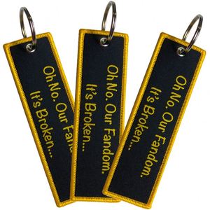 Wholesale <b>Customized</b> <b>Key</b> Flight Label Jet Tag Fabric Woven Brand Embroidered Keychain Promotional Gifts - Product Image 2