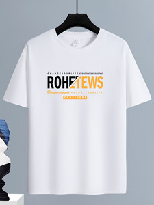 Camiseta Casual <span class=keywords><strong>para</strong></span> Hombre, Superventas 2026, de Alta Calidad, Algodón Puro Suave, Transpirable, Agradable al Tacto, con Cuello Bordado - Product Image 3