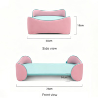 Fabricant de lits pour animaux de compagnie de luxe sur mesure OEM, lits orthopédiques pour chiens et chats avec pieds en bois, design esthétique unique, vente en gros