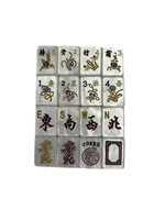 Jeu de Mahjong américain de luxe XCL en acrylique nacré, 34 mm, 160 tuiles, portable, pour divertissement