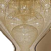 Offre Spéciale Moderne De Luxe LED Lustre Plafonnier Décoration Intérieure pour Centre Commercial Hôtel Escalier Facile À Suspendre
