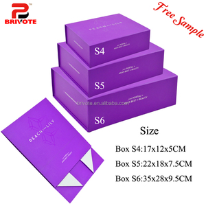 <span class=keywords><strong>Precio</strong></span> de fábrica Bai Wo de lujo de encargo de ropa de <span class=keywords><strong>papel</strong></span> de cartón magnético plano plegable caja de embalaje de regalo - Product Image 4