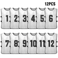 6/12 Maillots de football pour enfants à séchage rapide, dossards numérotés pour l'entraînement sportif des jeunes, gilets de sport 6/12