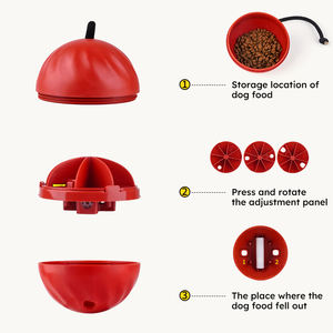 Nuovo 2025 Palla Dispensatrice di Cibo 3-in-1 per Animali Domestici - Gioco Puzzle Resistente e Masticabile per Cani e Gatti - Product Image 3