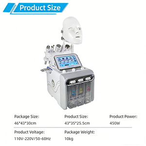 Appareil facial portable 7-en-1 pour resserrer la peau, blanchir, nettoyer les pores, avec jet d'oxygène, en matériau ABS et design élégant - Product Image 3