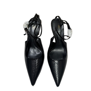 Nouvelle Sandale Tendance d'Été à Talon Fin et Motif Python Noir, Bout Pointu, Sexy, pour l'Extérieur, Idéale pour la Saison Hivernale - Product Image 6