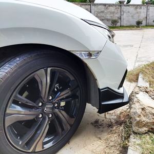 Welta Car Bumper <b>Protector</b> Side <b>Corner</b> Cover Bumper Lip Sport Style Thailand Version Splitter for Honda 10th Gen Civic 2019-2020 - Product Image 6