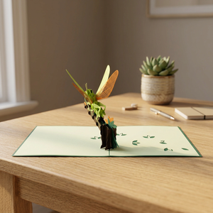 Carte pop-up 3D animale personnalisée faite à la main pour la remise des diplômes, Pâques, Thanksgiving, artisanat en papier imprimé offset Hanoi avec couleurs personnalisées - Product Image 6