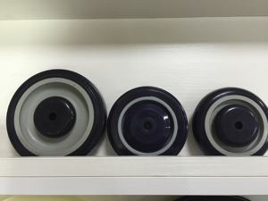 Panier PU roue de remplacement roulettes universelles 75 100 125 mm polyuréthane pour supermarché - Product Image 3