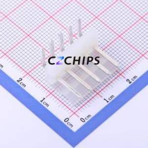HC-3.96-5A5W-G Wire-to-Board Pin Header Bent Lead Through Hole,P=3.96mm Connector 1x5P 3.96mm Right Angle Insert CH - Product Image 1