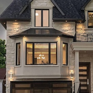 Fenêtre en <span class=keywords><strong>baie</strong></span> en aluminium à rupture de pont thermique durable, double vitrage creux trempé 5+20A+5, valeur U 1,8W/(K) pour immeubles de grande hauteur - Product Image 1