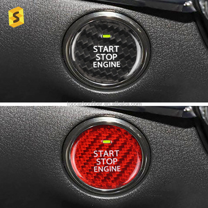 ES Phụ Kiện Xe Hơi Bằng Sợi Carbon Thật Miếng Dán Nút Dừng Khởi Động Động Cơ Trang Trí Ô Tô Cho Mazda CX 30 - Product Image 4