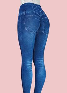 Leggings sans couture en denim scrunch <span class=keywords><strong>jegging</strong></span> nouveau pantalon coupe incurvée couche de taches femmes taille haute personnalisé Jean de détresse parfait - Product Image 4