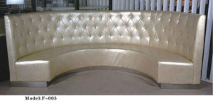 सस्ते कीमत उच्च वापस दौर घुमावदार कोने सोफे बूथ बैठने चमड़े रेस्तरां बूथ सोफे - Product Image 4