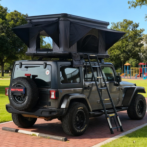 Tentes de toit à coque dure pour SUV de voiture toutes saisons Tentes de toit automatiques en alliage d'aluminium verticales pour <span class=keywords><strong>camping</strong></span>-<span class=keywords><strong>car</strong></span> Tentes de toit pour 2-4 personnes - Product Image 1