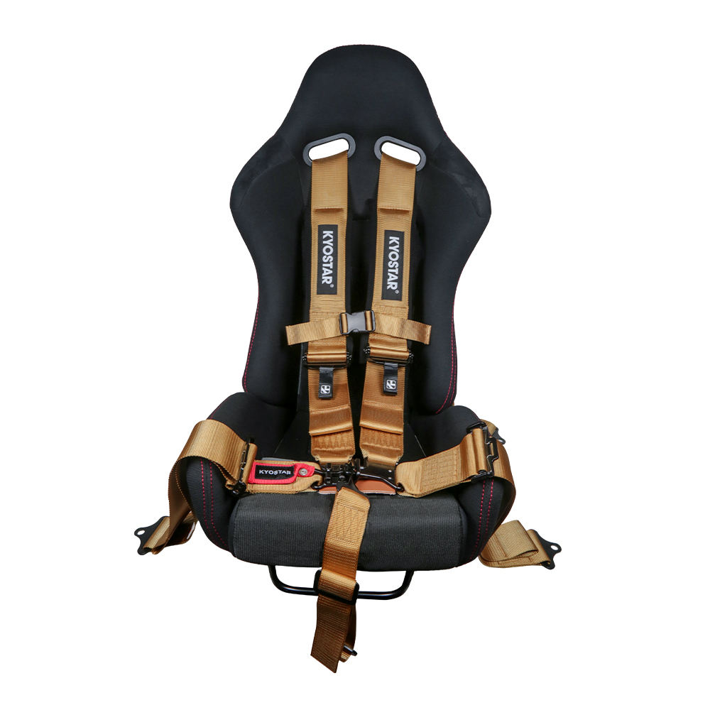KYOSTAR ユニバーサルUTV 3インチストラップ ゴールドシートベルト 5点式レーシングシートベルト ハーネス メタルラッチ＆リンクロック付き|  Alibaba.com