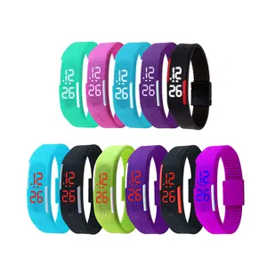 Verschillende Kleuren Goedkope Custom Kids Sport Digitale Hand Led Horloges Waterdicht Mannen