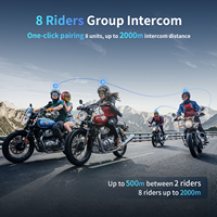 Fodsports M1-S PLUS 10 Pengendara Helm Motor Interkom Headset Bluetooth 2000m Sistem Komunikasi Nirkabel Berbagi Musik