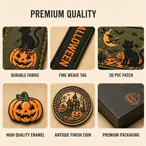 Coffret cadeau d'Halloween personnalisé, Sachet remplissable, Breloque, Étiquette de bagage, Porte-clés, Patch PVC, Épinglette en émail, Pièce de monnaie, Boîte cadeau, Cadeau promotionnel OEM ODM - Product Image 4