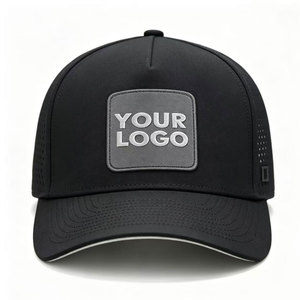 Custom Logo 5 Panel Baseball <b>Cap</b> Breathable <b>Waterproof</b> Perforated Sports Hat Adjustable Unisex Outdoor Trucker <b>Cap</b> - Product Image 4