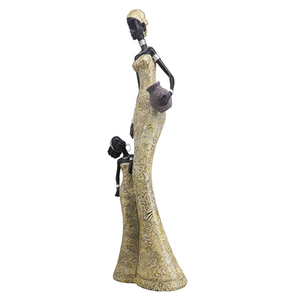Donne figurine africano della resina della decorazione della casa del mestiere, fatto a mano in resina african american figurine/ - Product Image 3