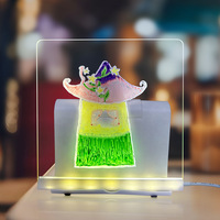 Usine OEM Tableau Lumineux en Acrylique 15x15cm, Créatif DIY pour Enfants, Lampe de Nuit, Affichage, Bloc-notes & Tableau de Messages, Coffret Cadeau