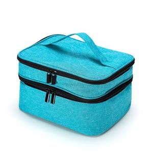 Haute qualité Durable Polyester fil fermeture à glissière dame Portable sac cosmétique grande capacité réutilisable maquillage stockage élégant - Product Image 6
