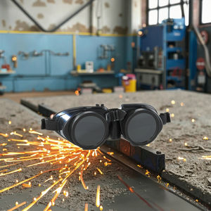 نظارات واقية للحام من البولي كربونات مقاومة للصدمات ومقاومة للهب ومعزولة من نوع <span class=keywords><strong>Blue</strong></span> Eagle GW240 عالية الجودة ومعتمدة من CE - Product Image 2