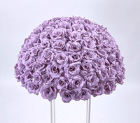 Vente en gros de grandes boules de fleurs artificielles roses blanches pour la décoration de mariage