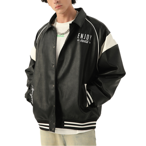 Veste de course moto en cuir respirante coupe-vent sur mesure OEM pour homme, coupe classique légèrement épaisse avec logo d'équipe - Product Image 1