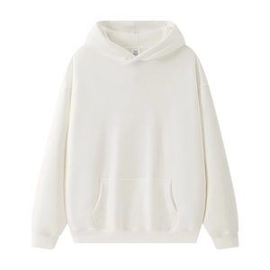 เสื้อฮู้ดโอเวอร์ไซส์ผู้ชาย สีพื้น ผ้าฝ้ายถัก สวมใส่สบาย มีกระเป๋า เหมาะสำหรับใส่ในฤดูใบไม้ร่วง - Product Image 5