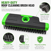 Brosse de nettoyage de toiture robuste en acier au carbone de 7 pouces pour l'élimination du mousse et le nettoyage des pavés