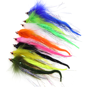 Kit de 8 <span class=keywords><strong>leurres</strong></span> de pêche à la mouche Dragontail Streamer 2/0 avec boîte double face, <span class=keywords><strong>gros</strong></span> appâts <span class=keywords><strong>pour</strong></span> la pêche au brochet, au muskellunge et au bar rayé - Product Image 2