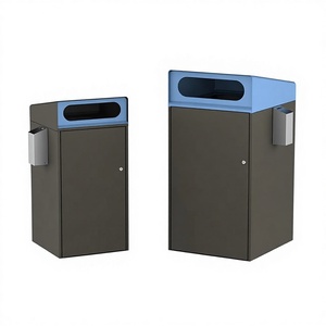 <span class=keywords><strong>Cubo</strong></span> de <span class=keywords><strong>Basura</strong></span> de Acero Galvanizado de Diseño Moderno y Lujoso - Contenedor de Almacenamiento Ecológico de Gran Capacidad para Uso en Interiores y Exteriores - Product Image 5