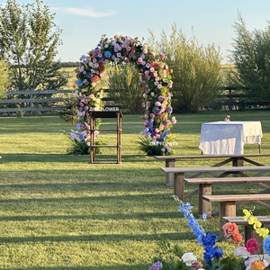 Eventos DE BODA Flor Arco con soporte Seda Rosa Flor Corredor Flor Boda Arco Telón de fondo Romántico Wilderly Novia Género Reveal - Product Image 1