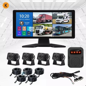 PZ 1080P AHD IR กล้องถอยหลัง10.36นิ้ว<span class=keywords><strong>4</strong></span>ช่องระบบตรวจจับจุดบอดอัจฉริยะสัญญาณเตือนกันขโมยสำหรับรถบรรทุก DVR จอภาพ<span class=keywords><strong>4</strong></span> - Product Image 1