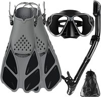 Buceo libre Máscara DE BUCEO Buceo ajustable Aletas de natación Tubo de esnórquel seco Máscara DE BUCEO Juego de aletas de esnórquel