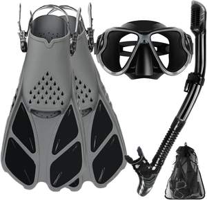 צלילה חינם מסכת צלילה סנפירי שחיה סנפירים צינור יבש שנורקל יבש צינור מסכה שנורקל - Product Image 2